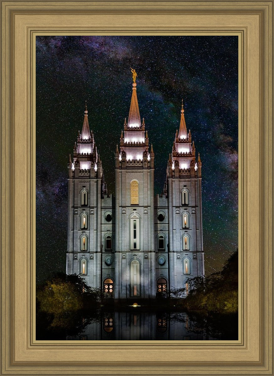 Salt Lake Temple Milky Way Vertical