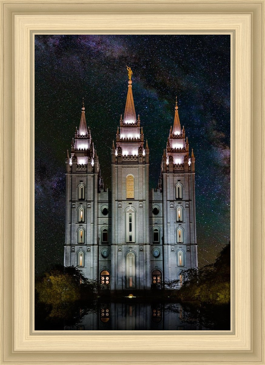 Salt Lake Temple Milky Way Vertical