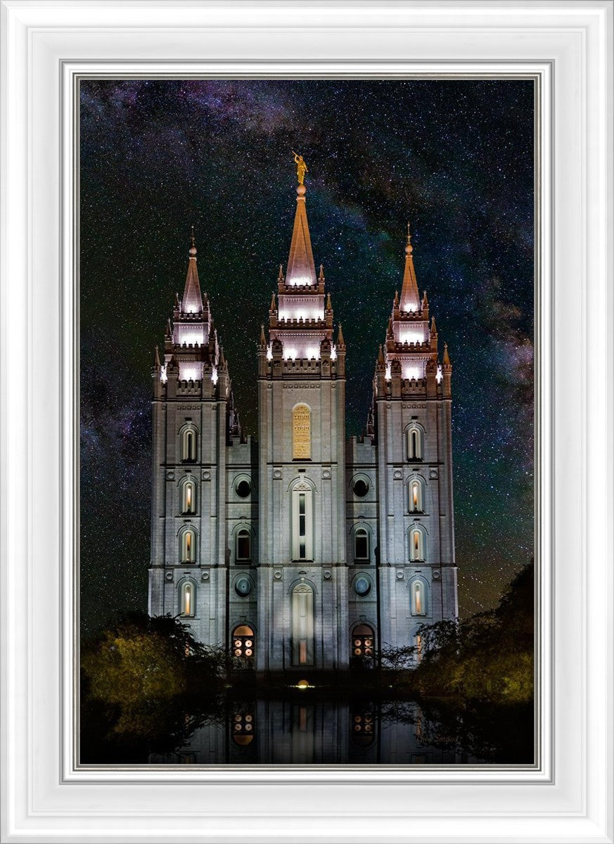 Salt Lake Temple Milky Way Vertical