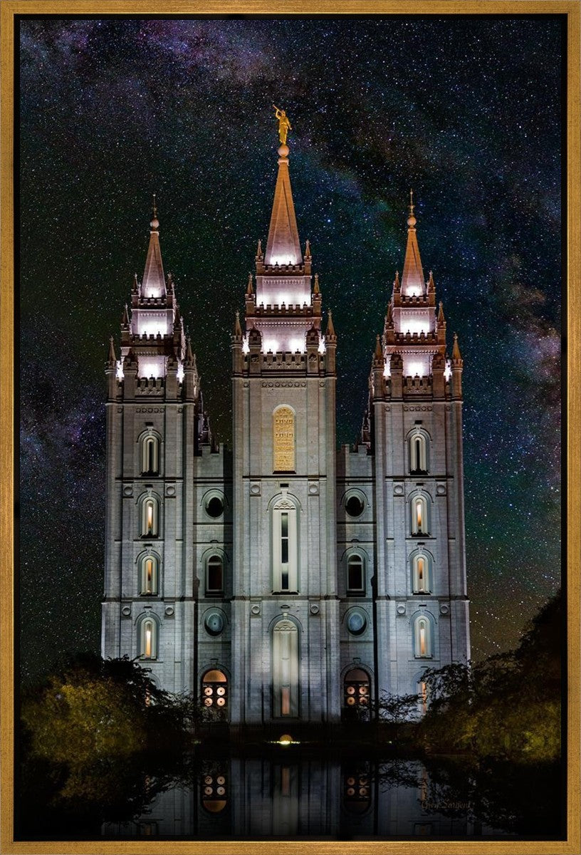 Salt Lake Temple Milky Way Vertical Gallery Wrap