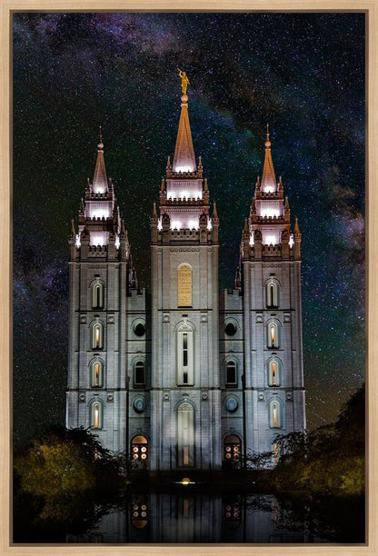 Salt Lake Temple Milky Way Vertical