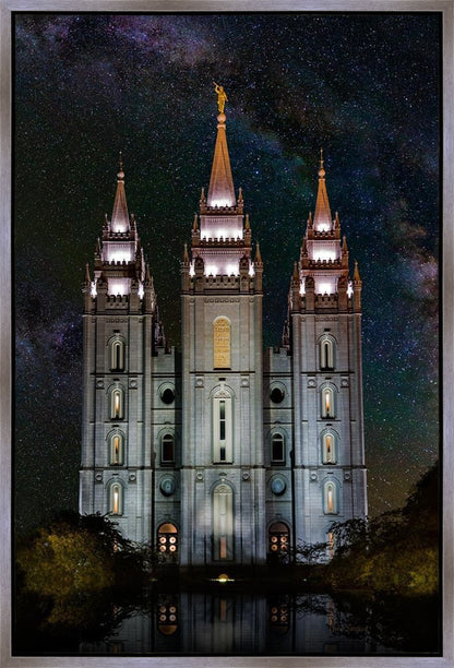Salt Lake Temple Milky Way Vertical