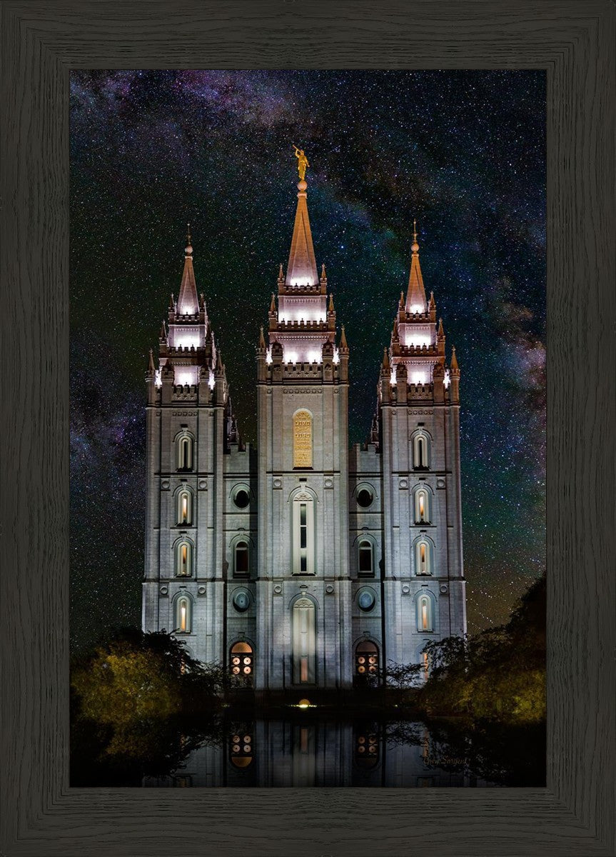 Salt Lake Temple Milky Way Vertical