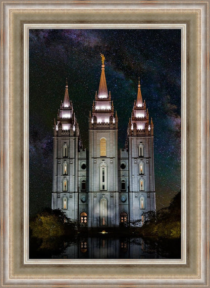 Salt Lake Temple Milky Way Vertical