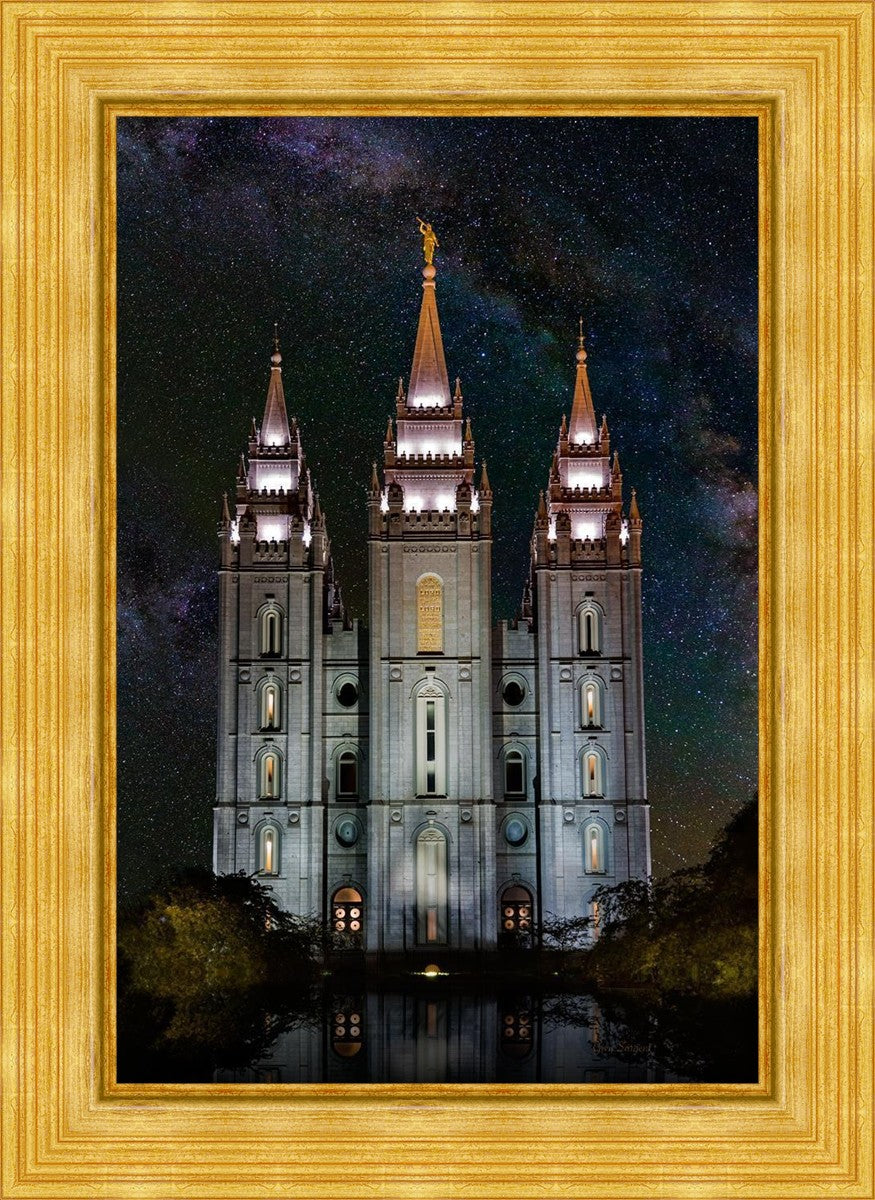 Salt Lake Temple Milky Way Vertical