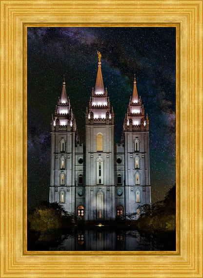 Salt Lake Temple Milky Way Vertical