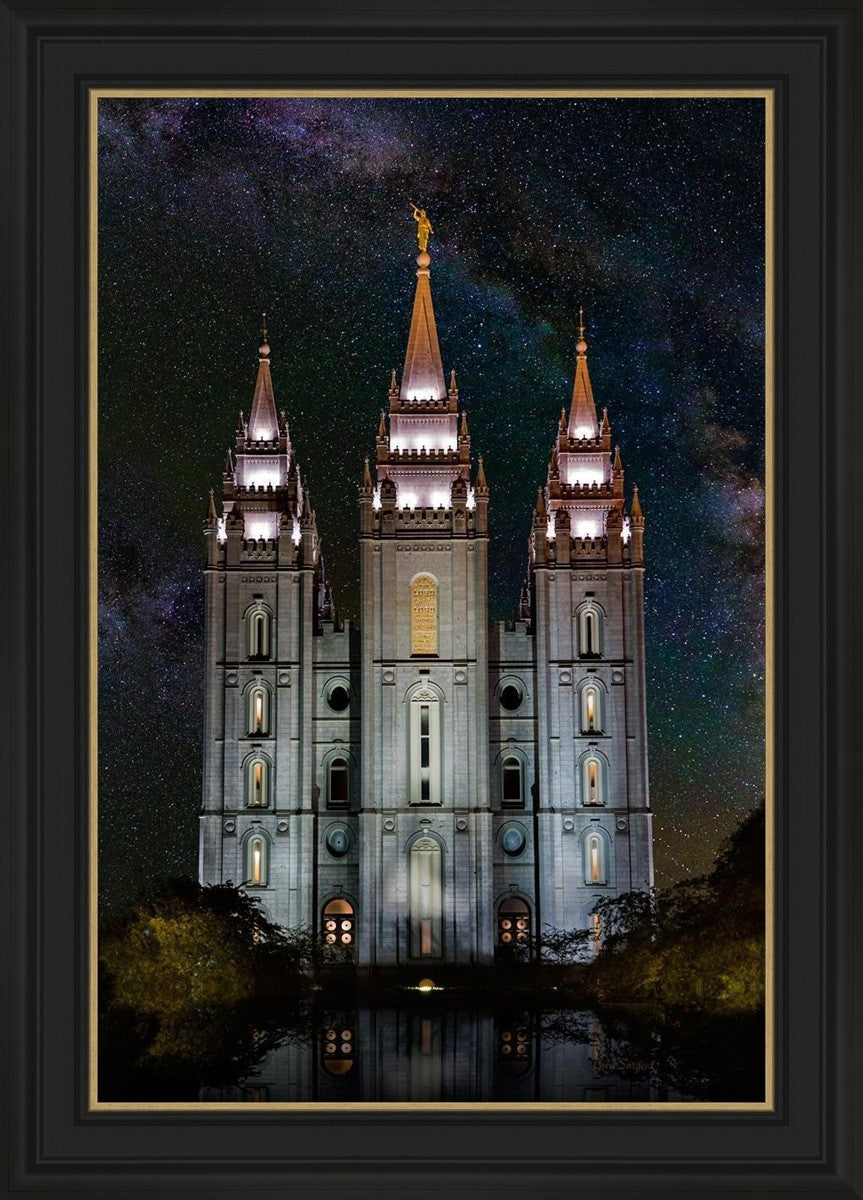 Salt Lake Temple Milky Way Vertical