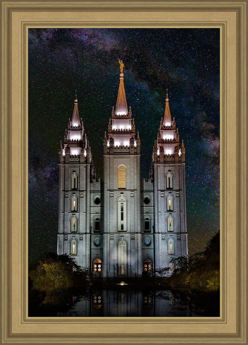 Salt Lake Temple Milky Way Vertical