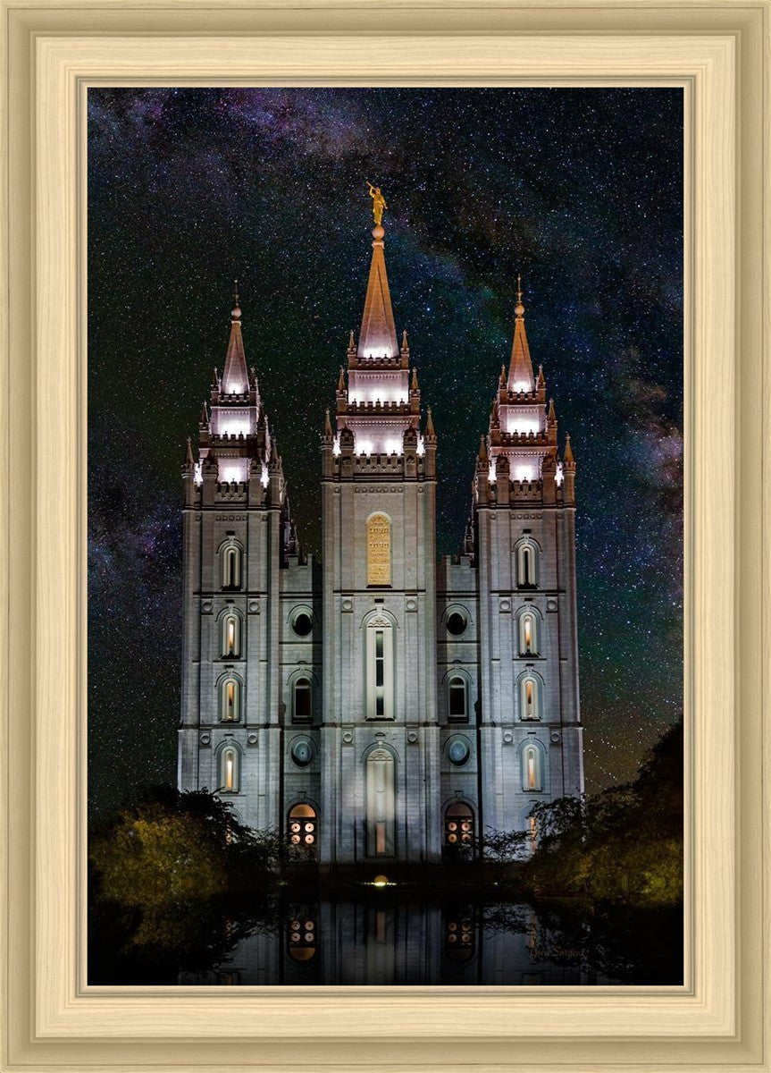 Salt Lake Temple Milky Way Vertical