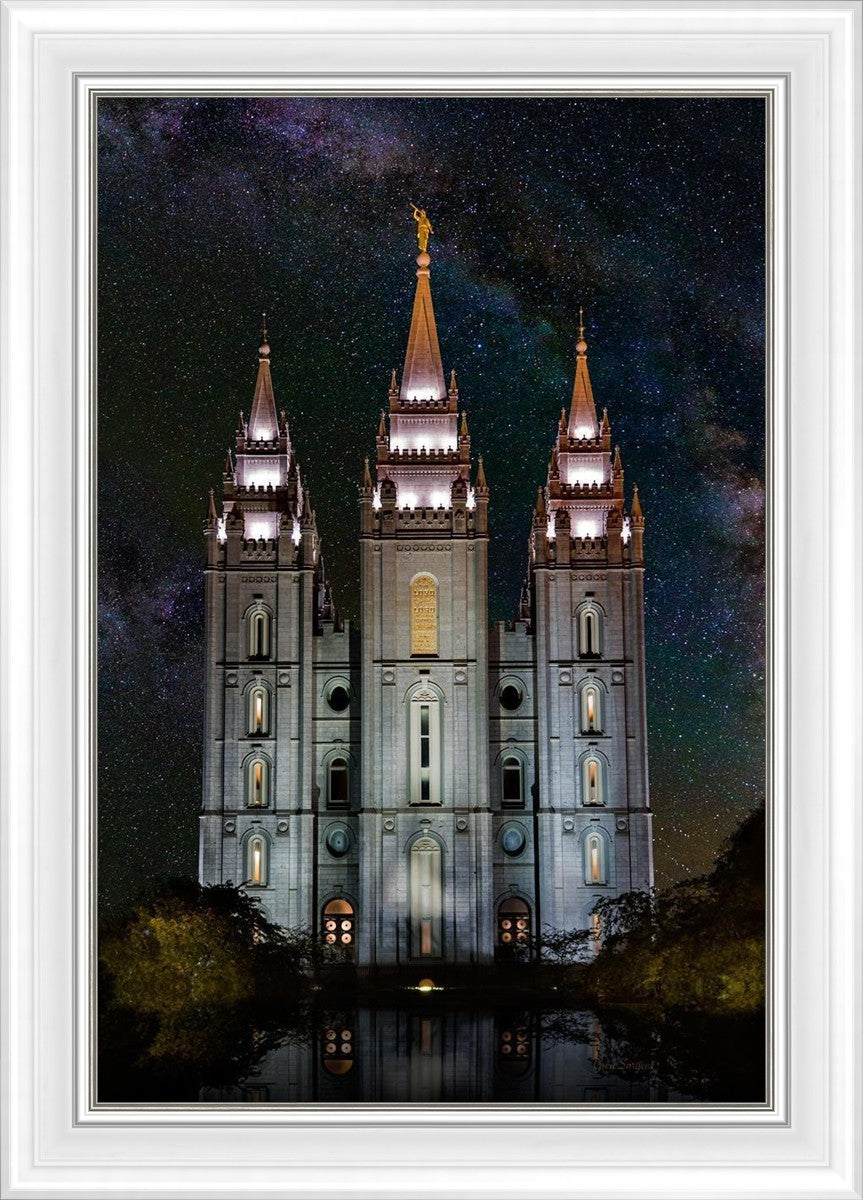 Salt Lake Temple Milky Way Vertical