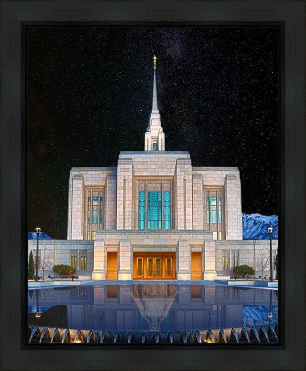 Ogden Temple Milky Way Gallery Wrap
