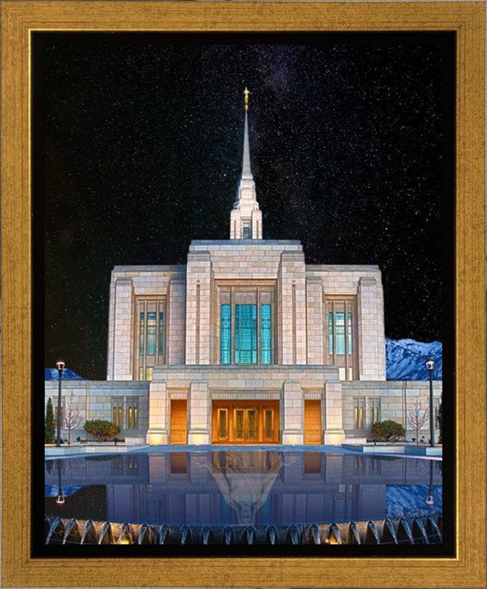 Ogden Temple Milky Way Gallery Wrap