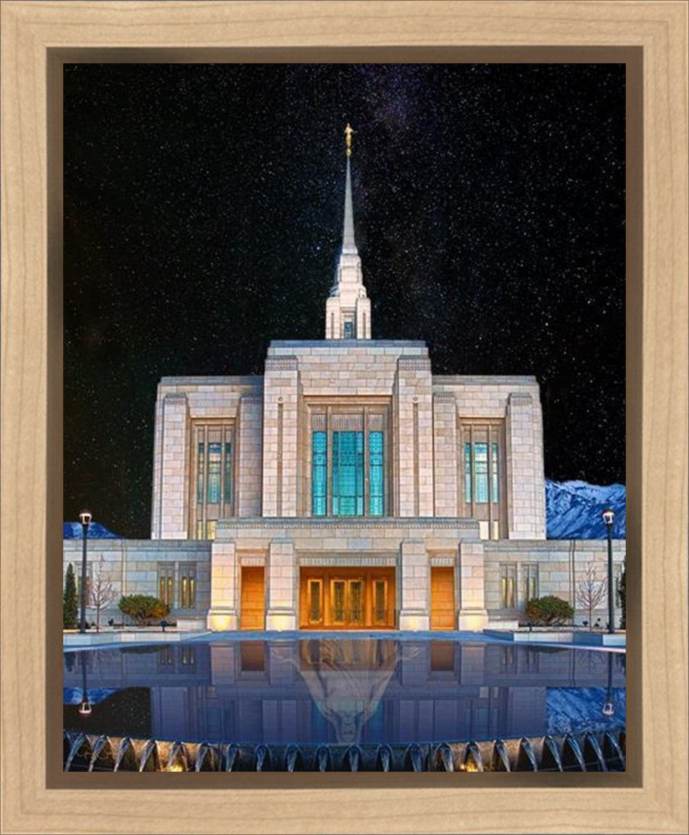 Ogden Temple Milky Way Gallery Wrap