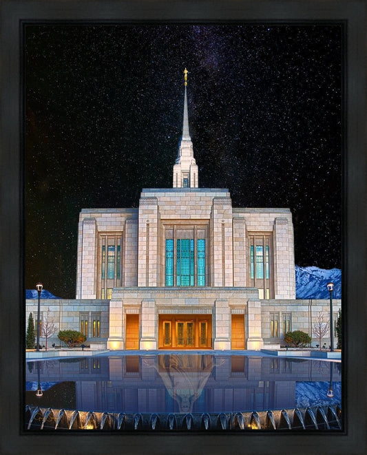 Ogden Temple Milky Way Gallery Wrap