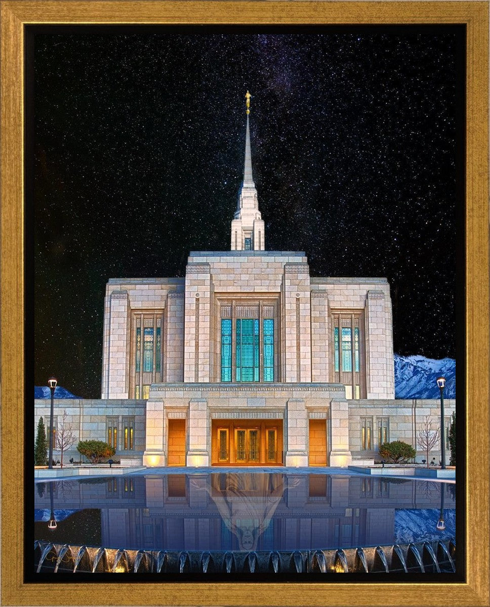 Ogden Temple Milky Way Gallery Wrap