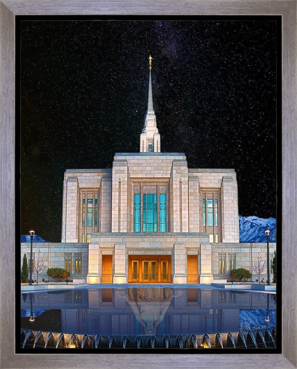 Ogden Temple Milky Way Gallery Wrap