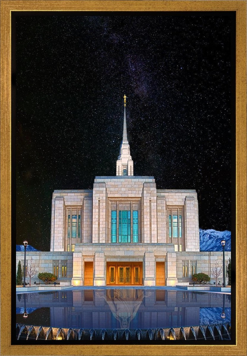 Ogden Temple Milky Way Gallery Wrap