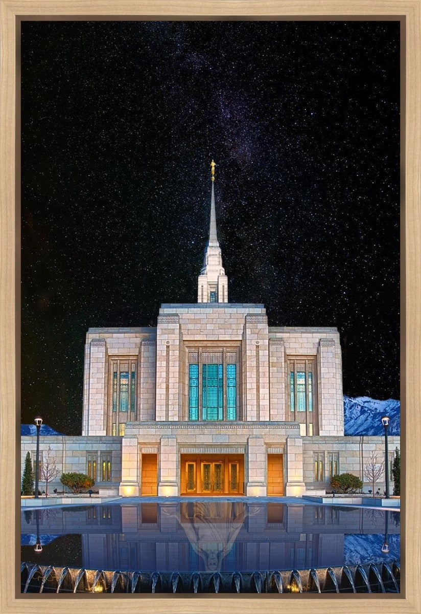 Ogden Temple Milky Way Gallery Wrap