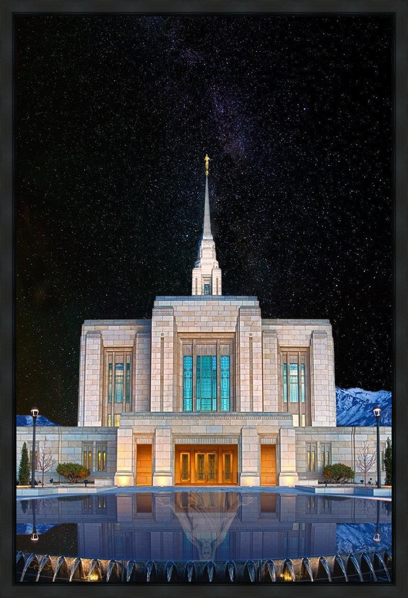 Ogden Temple Milky Way Gallery Wrap