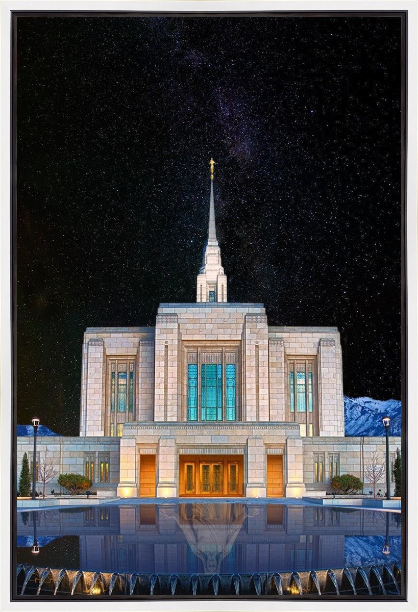 Ogden Temple Milky Way Gallery Wrap