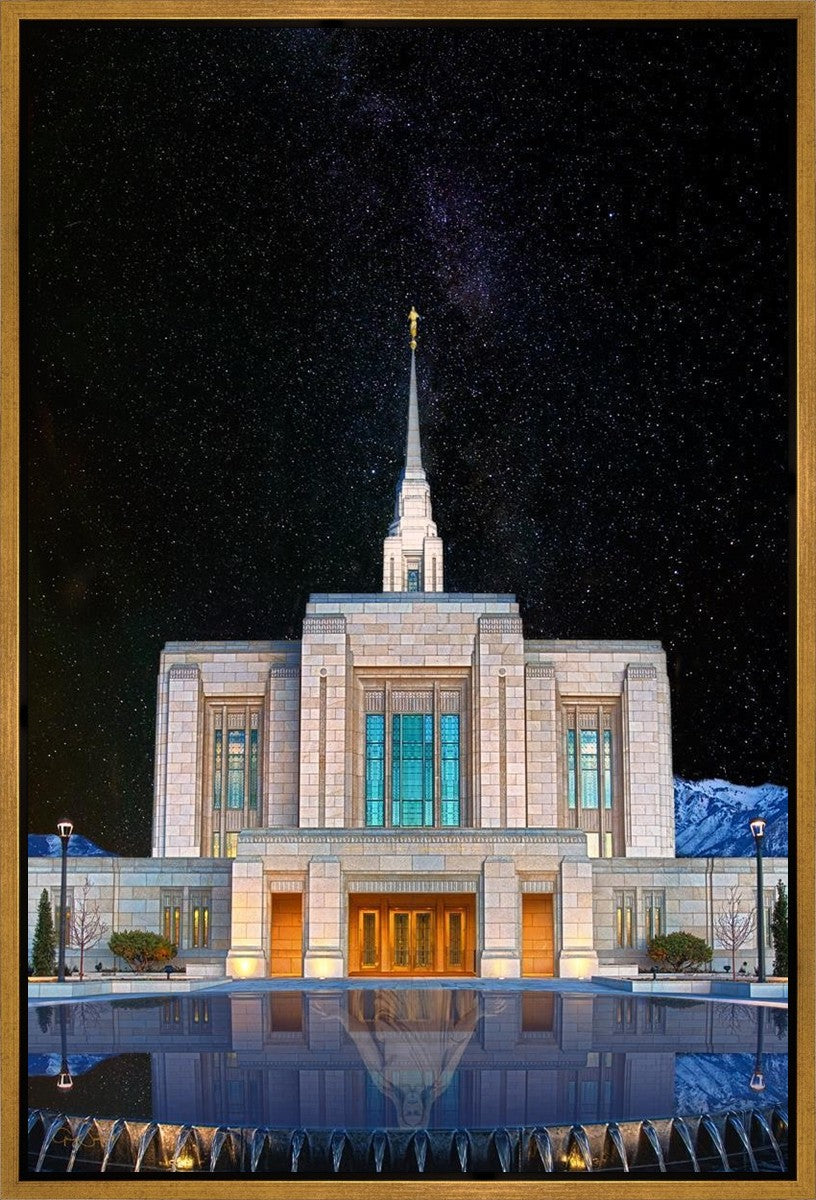 Ogden Temple Milky Way Gallery Wrap