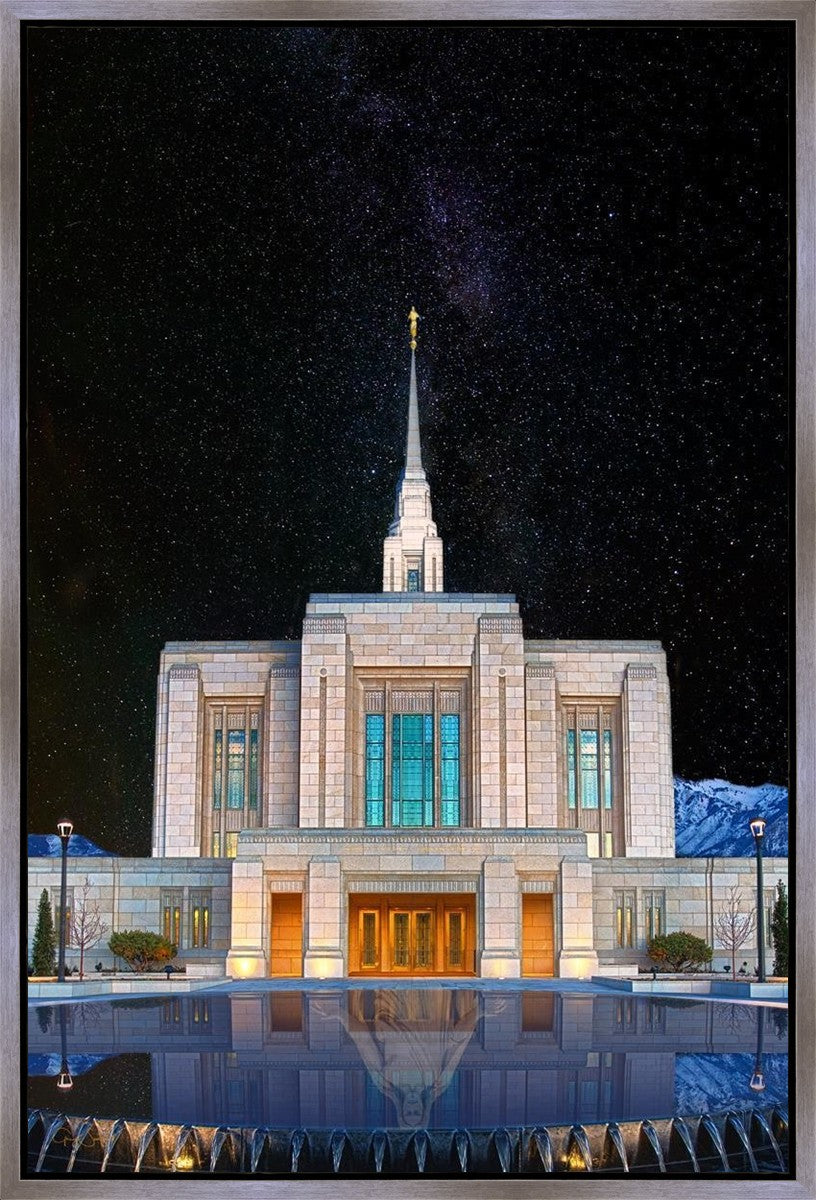 Ogden Temple Milky Way Gallery Wrap