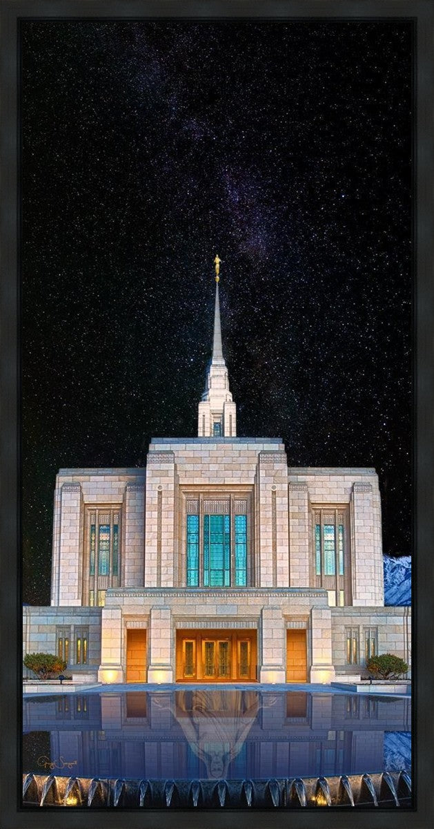 Ogden Temple Milky Way Gallery Wrap