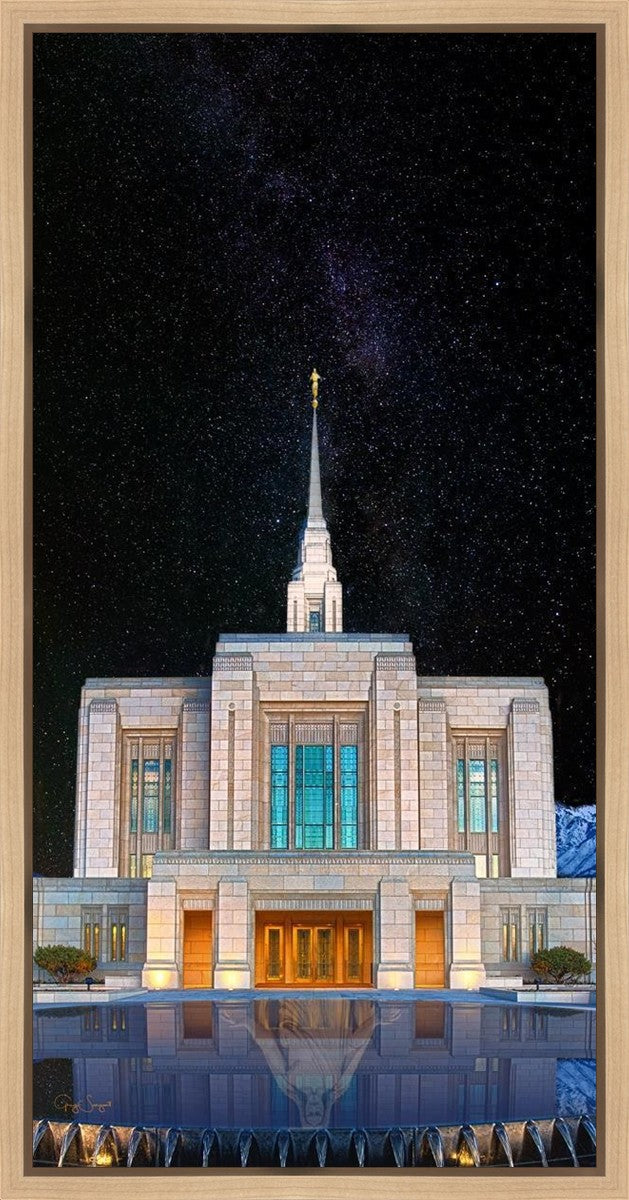 Ogden Temple Milky Way Gallery Wrap
