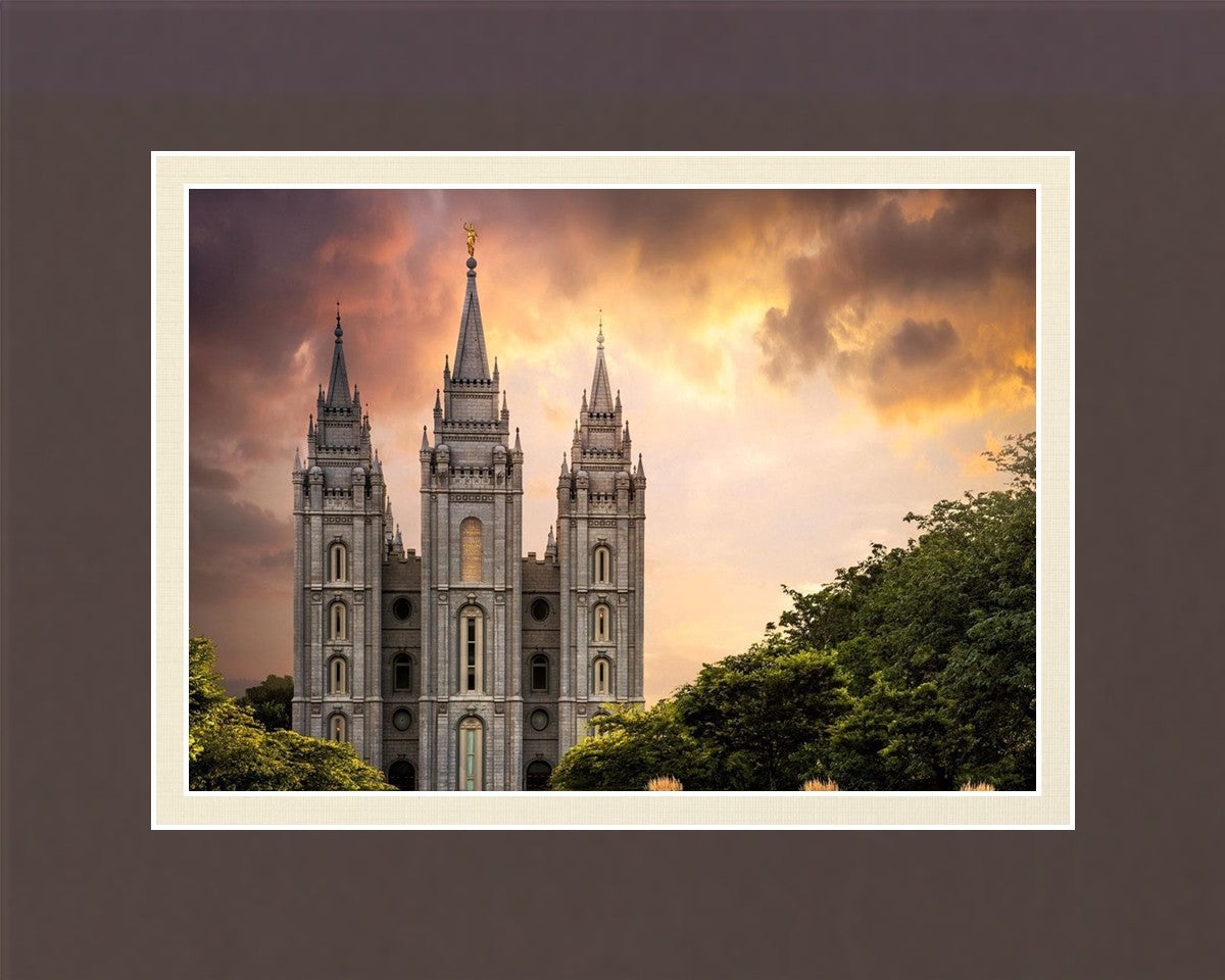 Salt Lake Temple Through the Clouds