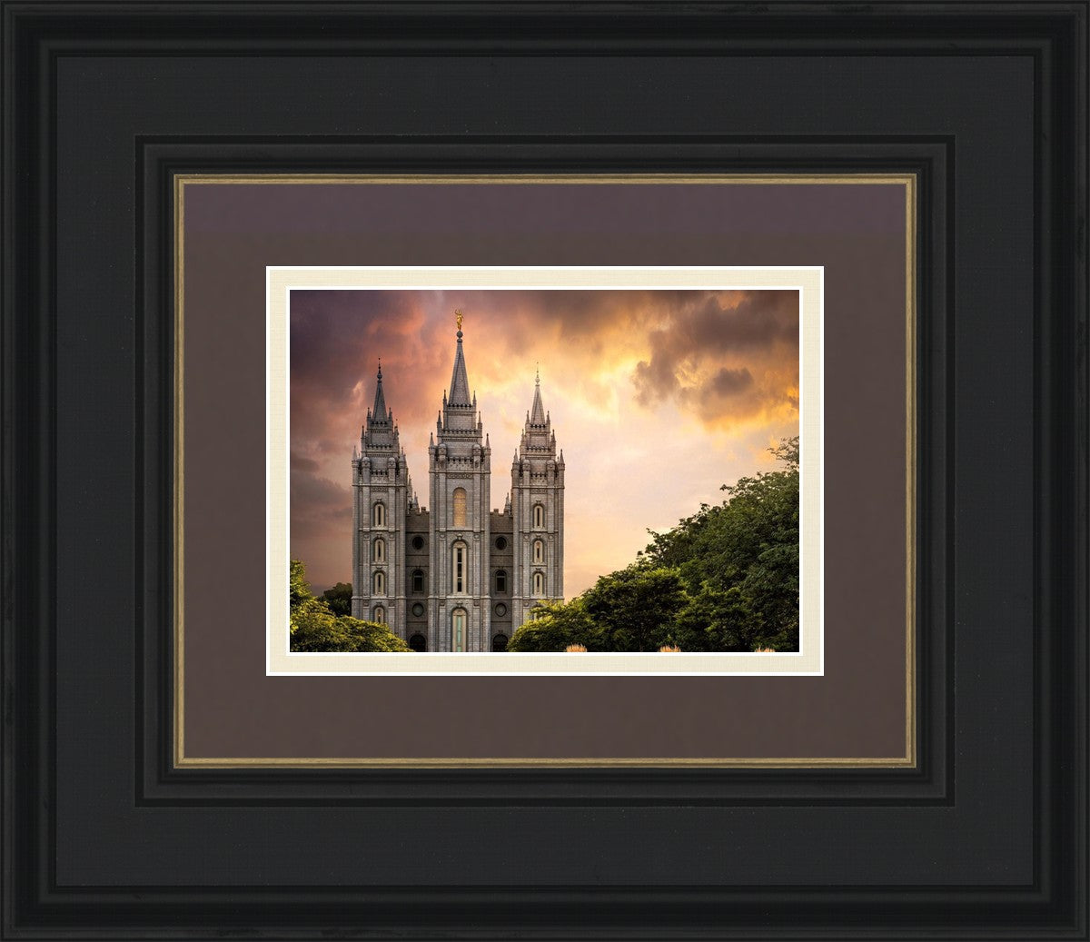 Salt Lake Temple Through the Clouds