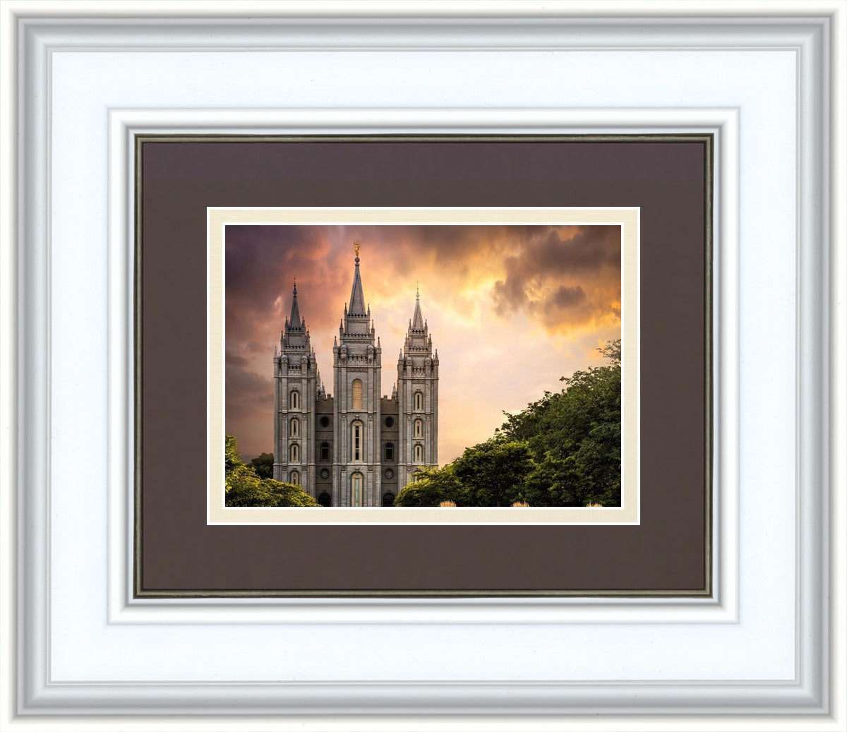 Salt Lake Temple Through the Clouds