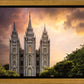 Salt Lake Temple Through the Clouds