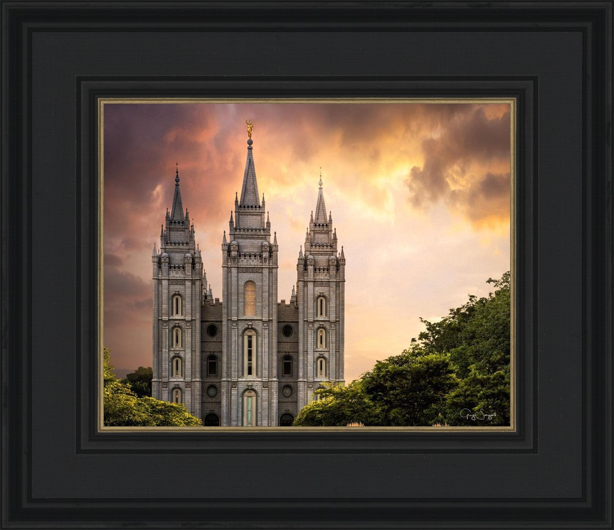 Salt Lake Temple Through the Clouds