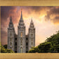Salt Lake Temple Through the Clouds