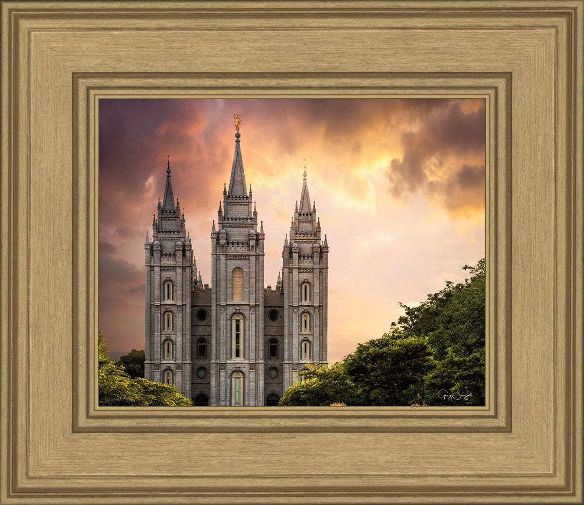 Salt Lake Temple Through the Clouds