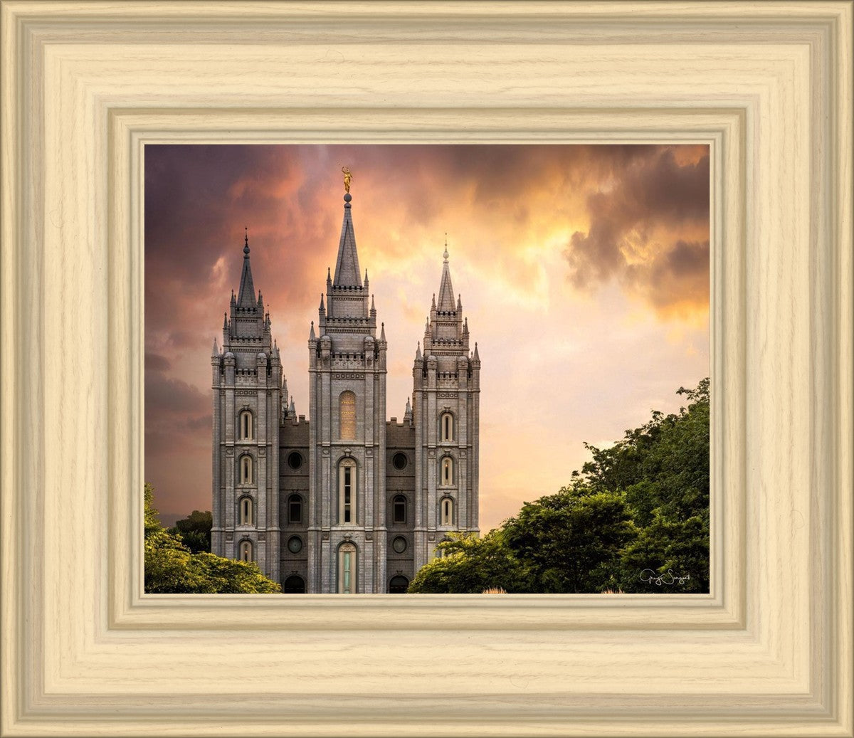 Salt Lake Temple Through the Clouds