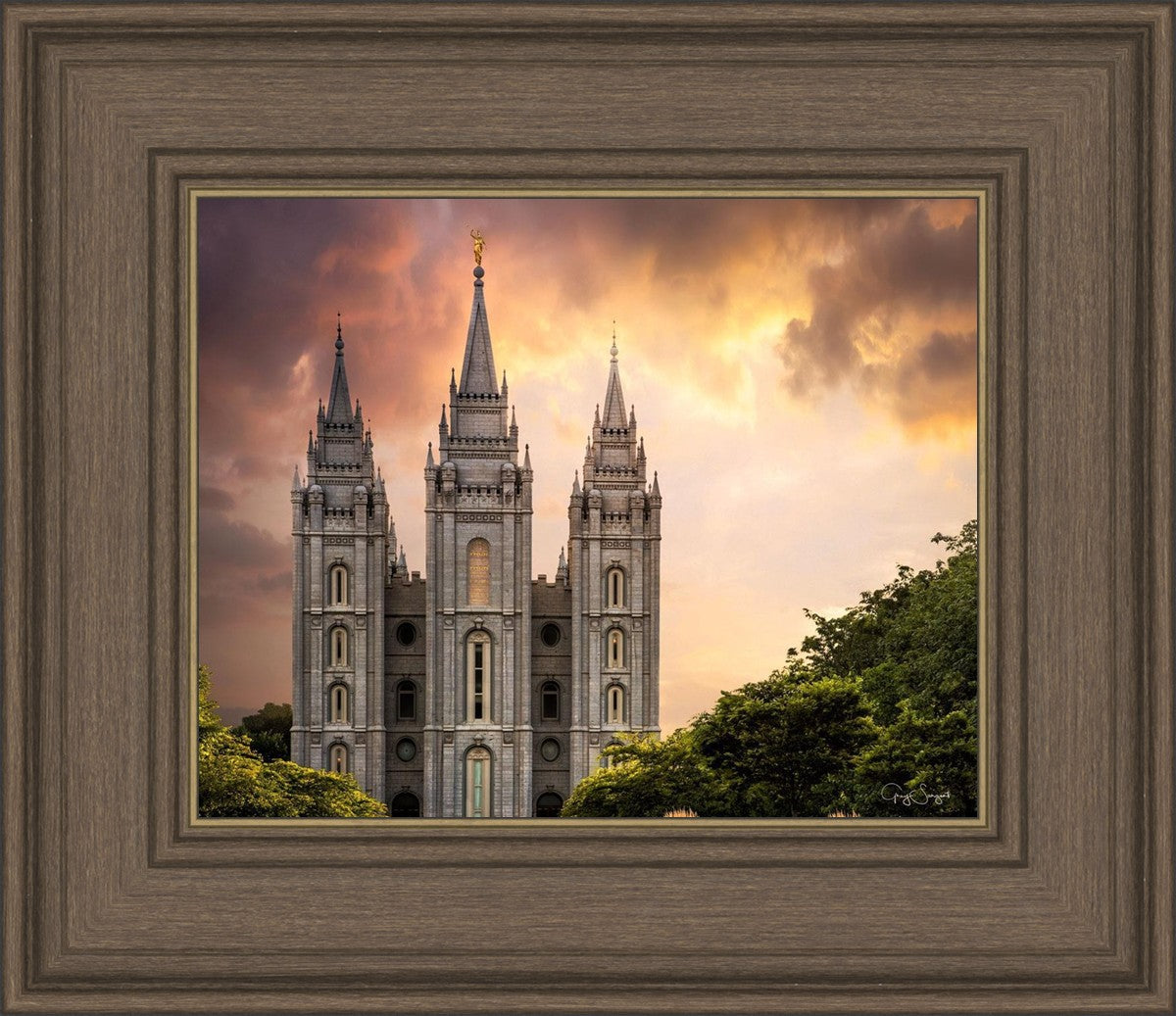 Salt Lake Temple Through the Clouds