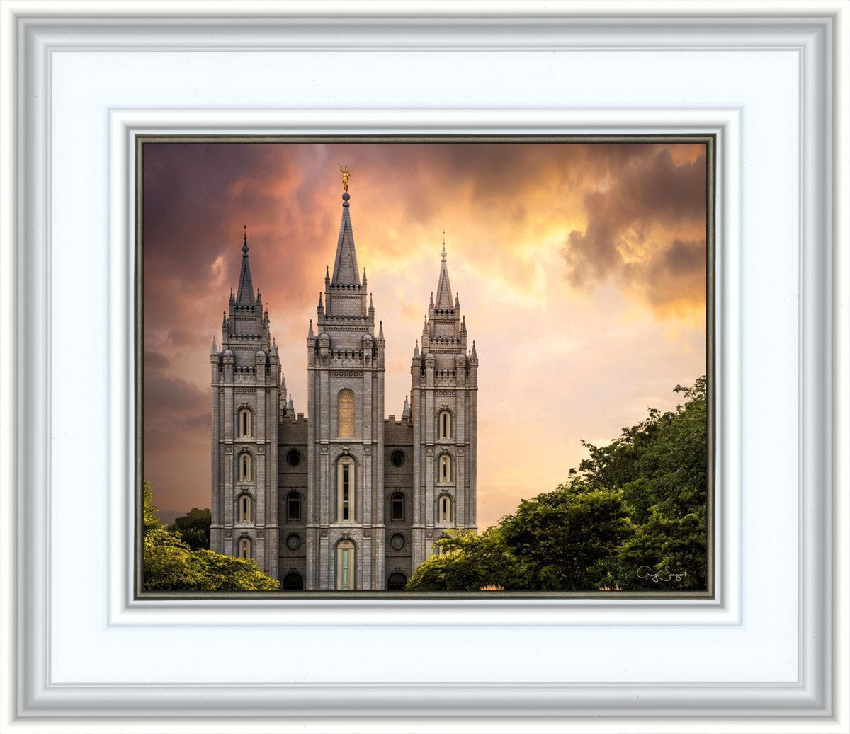 Salt Lake Temple Through the Clouds