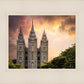 Salt Lake Temple Through the Clouds