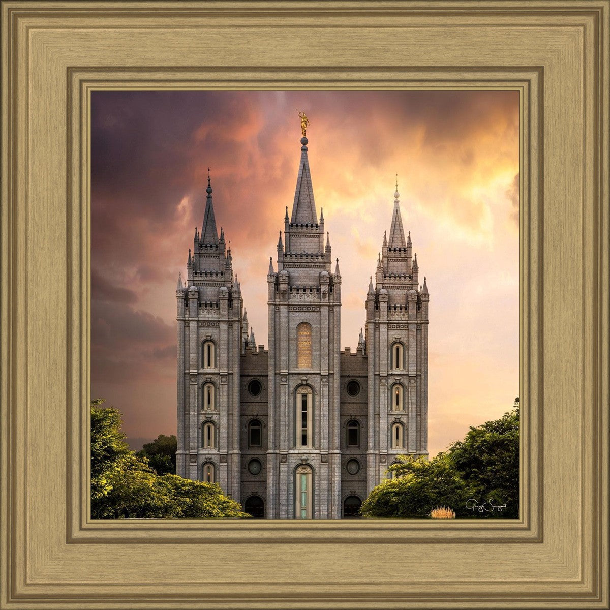 Salt Lake Temple Through the Clouds