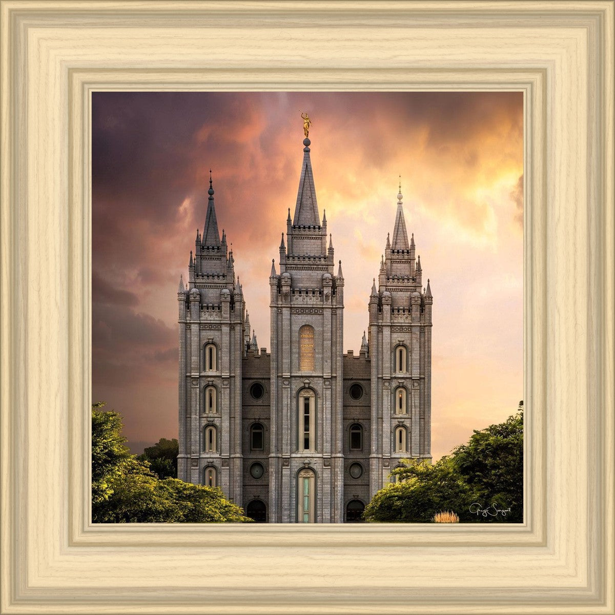 Salt Lake Temple Through the Clouds
