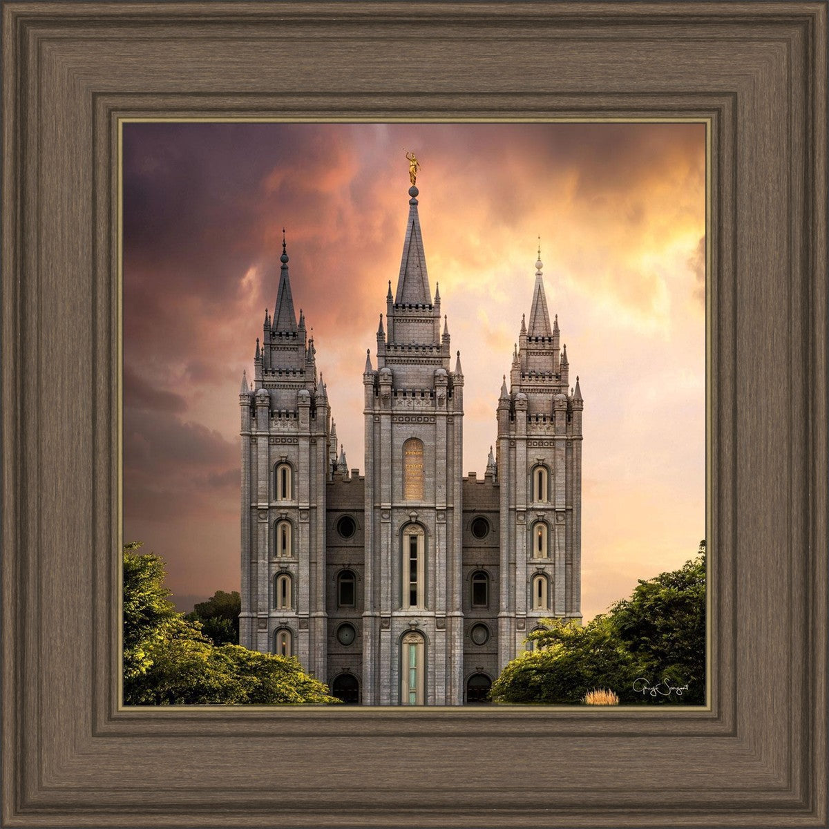 Salt Lake Temple Through the Clouds