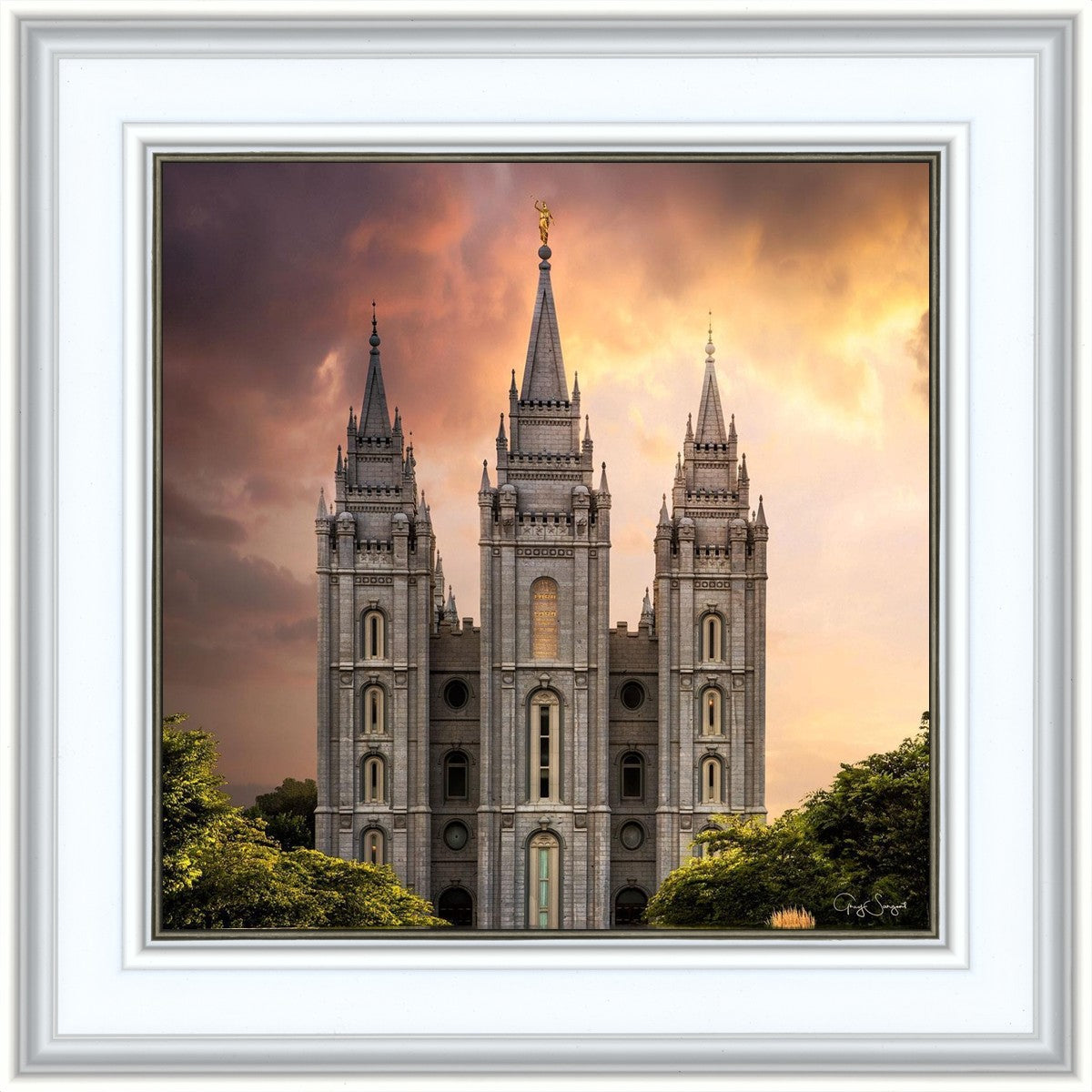 Salt Lake Temple Through the Clouds