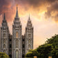Salt Lake Temple Through the Clouds
