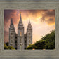 Salt Lake Temple Through the Clouds