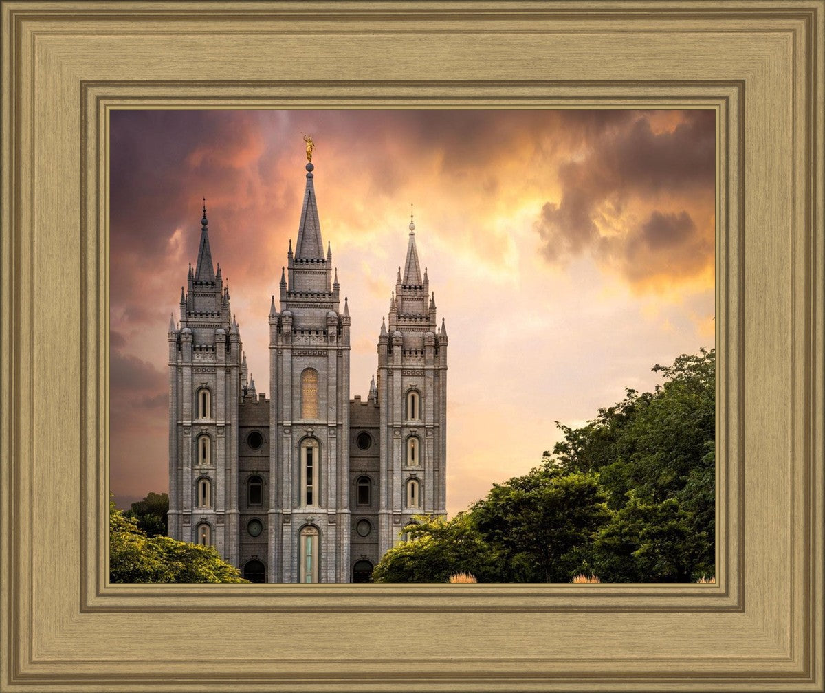 Salt Lake Temple Through the Clouds