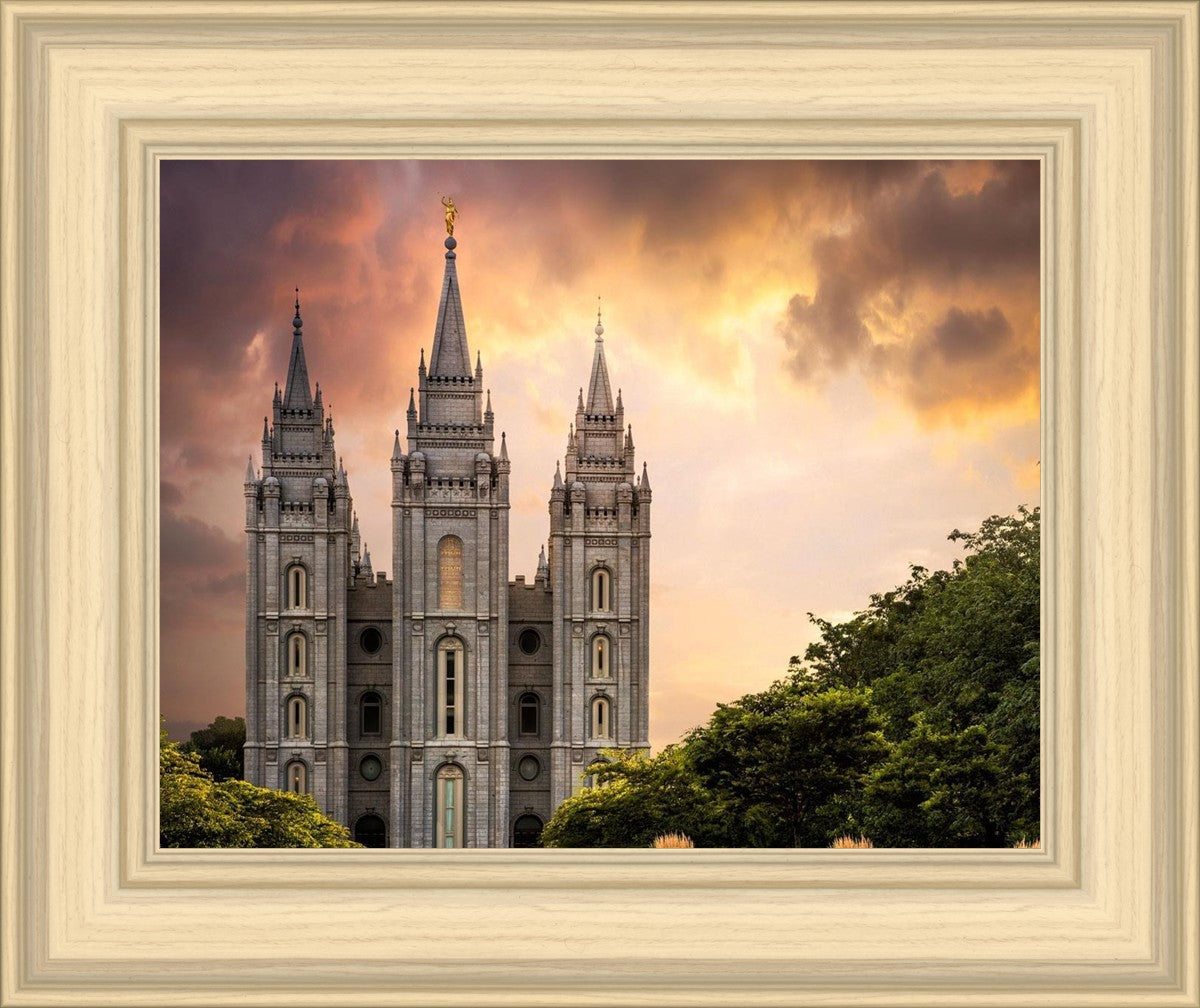 Salt Lake Temple Through the Clouds