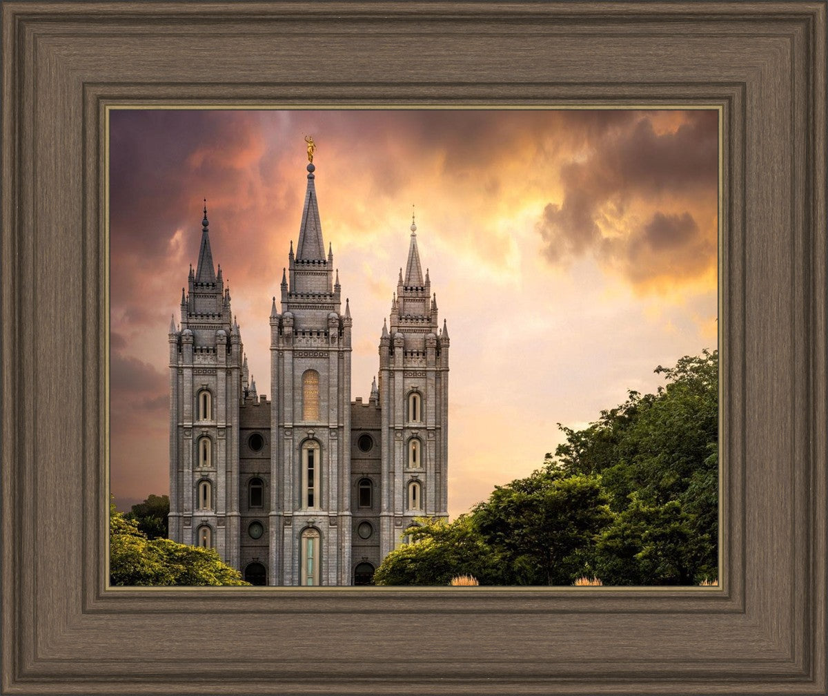 Salt Lake Temple Through the Clouds