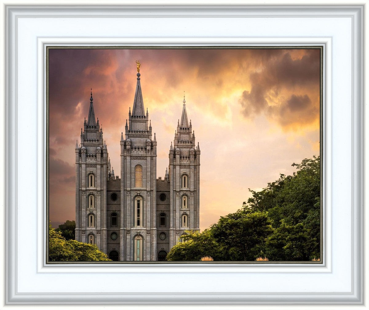 Salt Lake Temple Through the Clouds