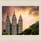 Salt Lake Temple Through the Clouds